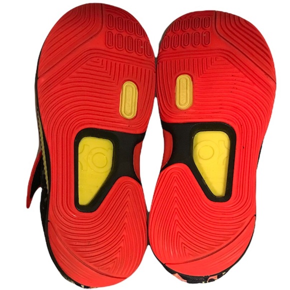 NIKE KD 14 EP KY-D BLACK BRIGHT CRIMSON YELLOW STRIKE CZ0170-002 MEN 8 WMN 9.5 - Picture 5 of 8